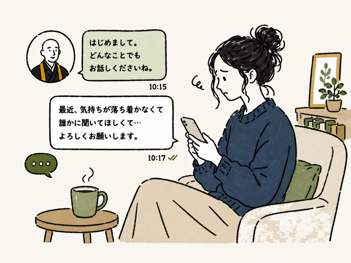テキストで相談するイメージ